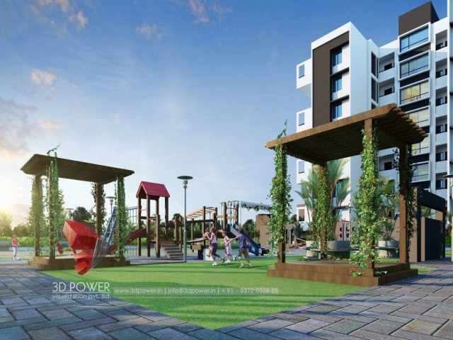 Latest Apartment Rendering with Garden Day View